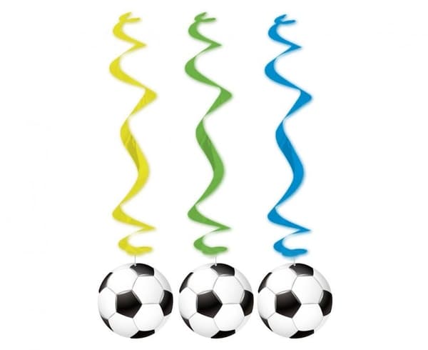 Fotboll, set med 3 st banddekorationer