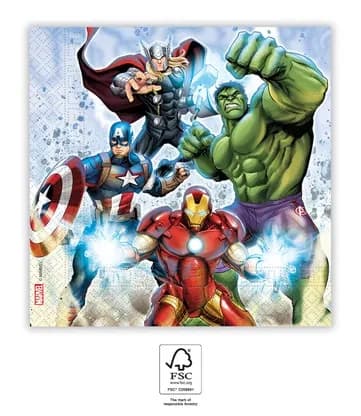 Avengers Infinity Stones Servetter 20 st 33x33 cm FSC