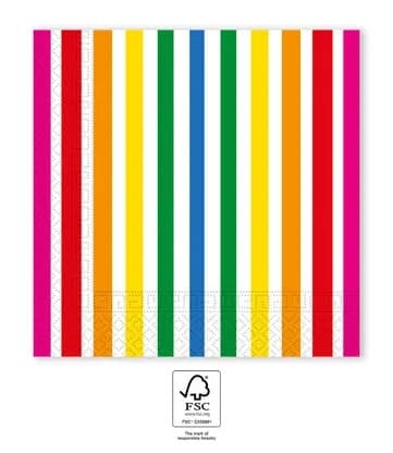 Färgglada Servetter 20 st 33x33 cm FSC