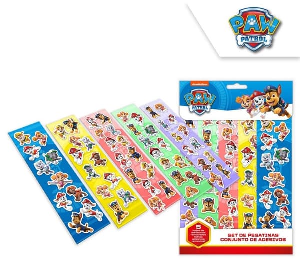 Paw Patrol klistermärkesset med 5 ark