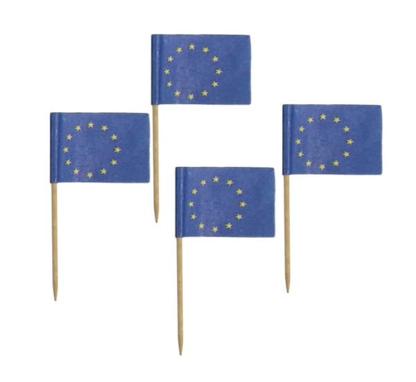 Dekorativa EU-flagga Färgglada Stickers 144 st