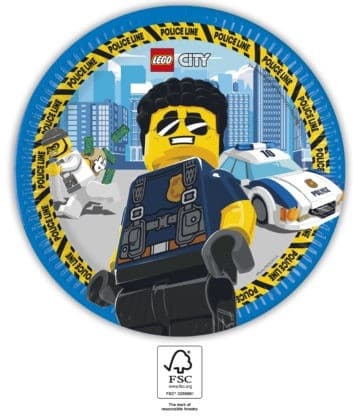 Lego City pappersTallrikar 8 st 23 cm FSC