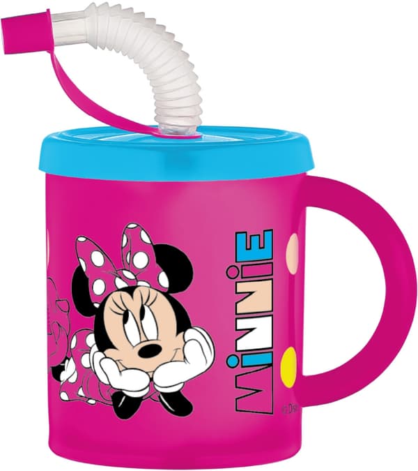Plastmugg Disney Minnie, 210 ml med sugrör