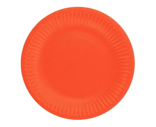 Röda Papptallrikar Set om 6, 18 cm