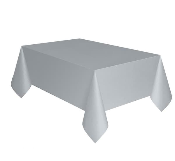 Silverfärgad plastduk 137x274 cm