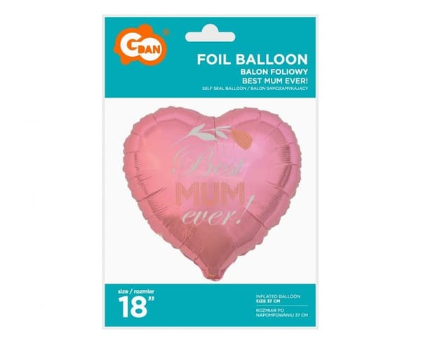 Mamma Bästa Mamma folieballong 37 cm