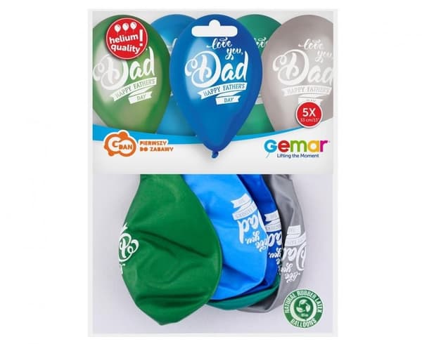 Ballonger till Fars Dag, 5 st 33 cm (13 tum)