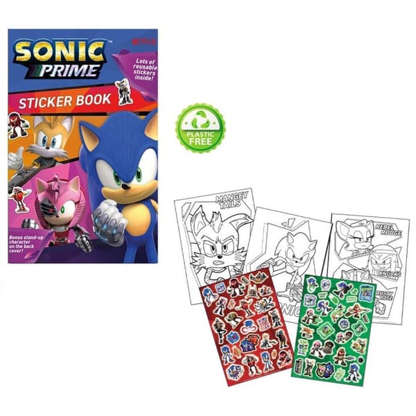 Sonic the Hedgehog Prime Färgläggnings- och Klistermärkeset med Sonic the Hedgehog