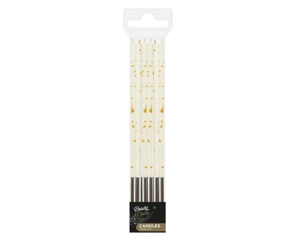 Millennium White, vit tårtljus, ljusset 6 delar