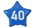 Miniatyrbilde 1 av 2: Happy Birthday Blue 40 Star Folieballong 44 cm