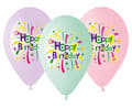 Miniatyrbild 1 av 2: Serpentinballonger Happy Birthday 5 st 13 tum (33 cm)