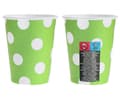 Miniatyrbilde 2 av 2: Gröna Pappersmuggar med Prickar Set om 6 st 270 ml