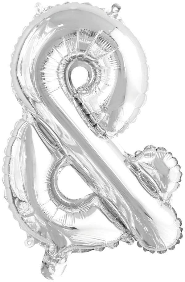 Siffra Silver, Silver & Bokstav Folieballong, 46 cm