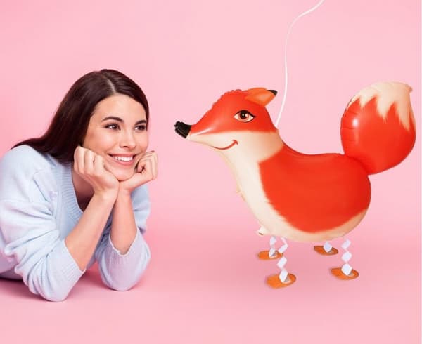 Fox Fox, gående folieballong 69 cm