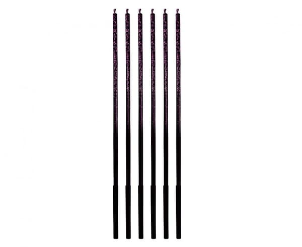 Lila Glitter Ombre, Lila Födelsedagsljus, Set med 6 Ljus