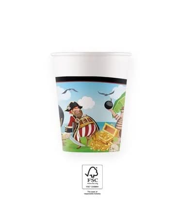 Piratskärgården pappersmuggar 8 st 200 ml FSC