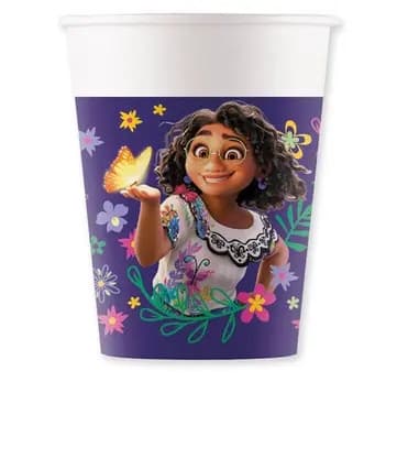 Pappersmuggar med Disney Encanto blommor 8 st 200 ml