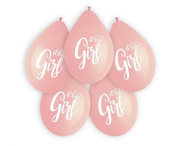 Hängande ballong "Baby It's a Girl", 5 stycken, 13 tum (30 cm)
