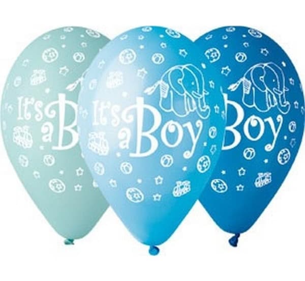 It's a Boy Blå Ballong, 5 st 12 tum (30 cm)