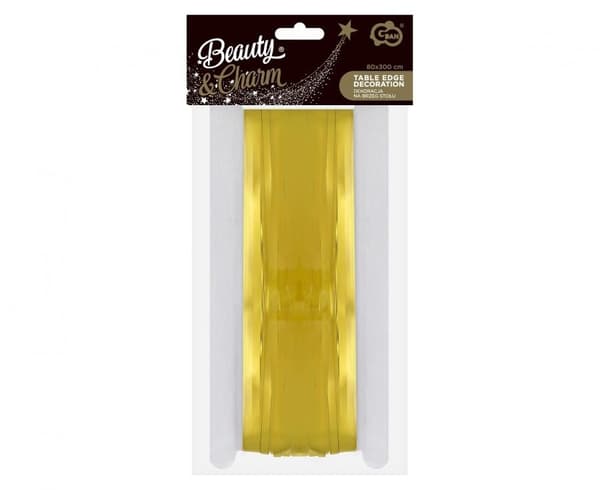 B&C Guld Party Dekoration för Bord 300 cm