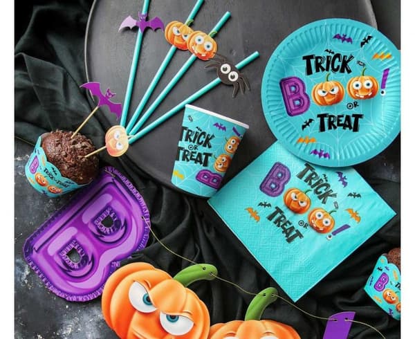 Halloween Boo pappersmuggar 6 st 250 ml