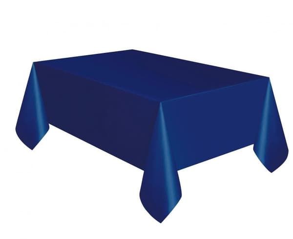 Blå plastdukar 137x274 cm - Mörkblå färg