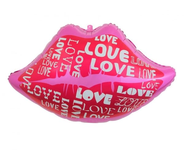 Love Lips och Love folieballong 62 cm