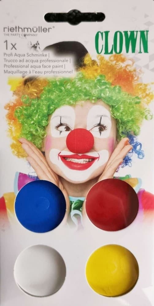 Clownmakeup-set för festmakeup