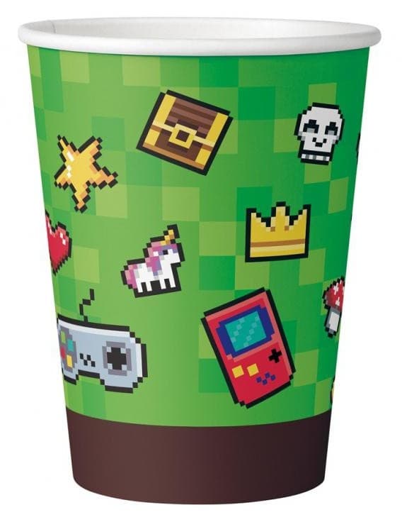 Pappersmuggar för gamer - Set med 6 stycken, 200 ml