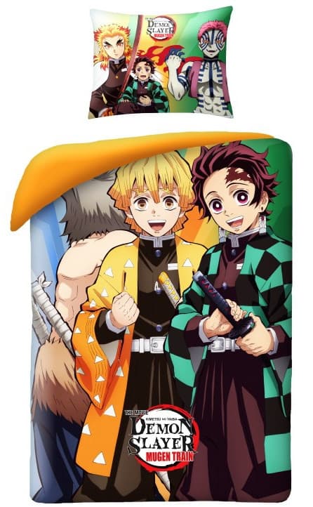 Demon Slayer Hunters sängset 140×200 cm, 70×90 cm