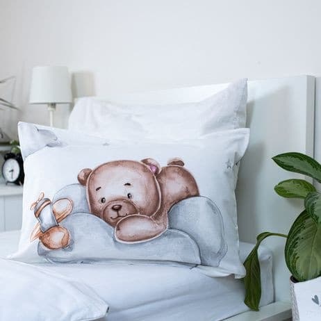 Barnsängset Bear Plane, 100×135 cm, 40×60 cm