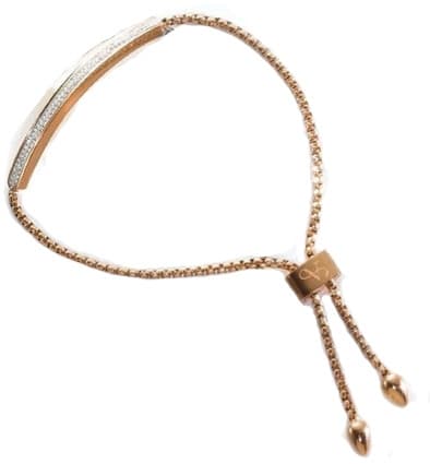 Armband i roséguld från Victoria med vita stenar