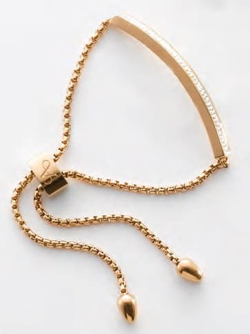 Armband i roséguld från Victoria med vita stenar
