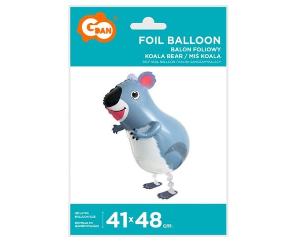 Koala Björn, gående folieballong 48 cm
