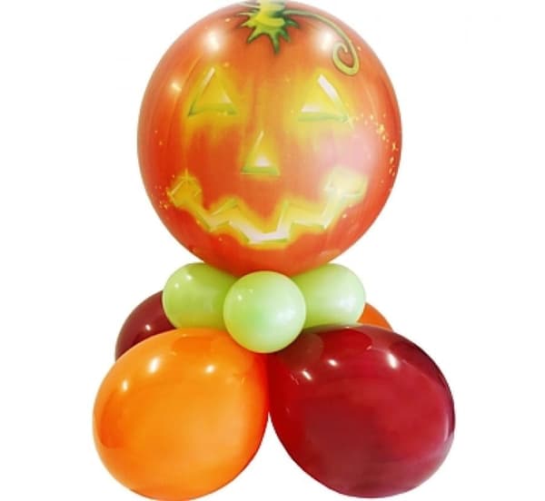 Set med ballongdekorationer för Halloweenpumpor
