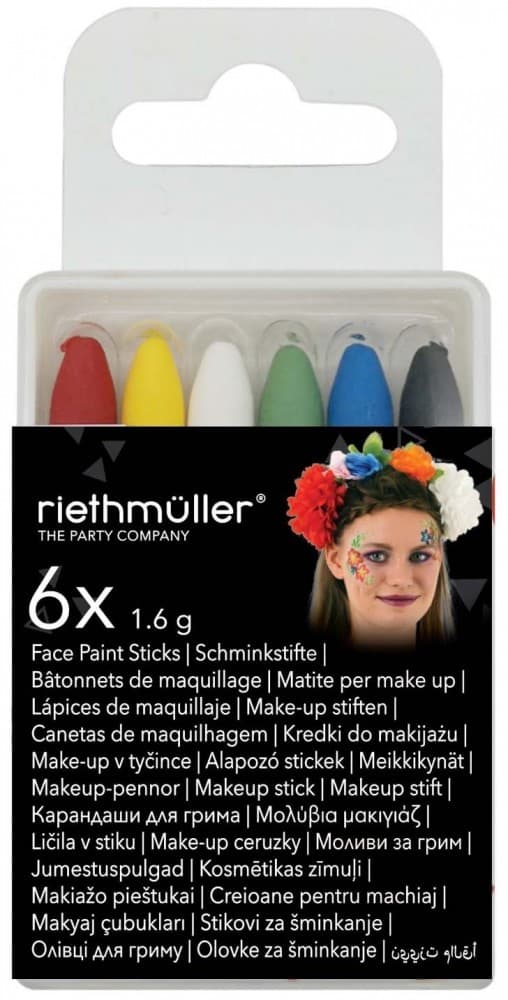 Ansiktsmålning set för Halloween 6 delar