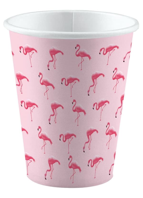 Papptallrikar Flamingo Pink, set om 8, 250 ml