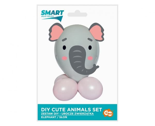 Söt elefant med ballonger - elefant ballongset