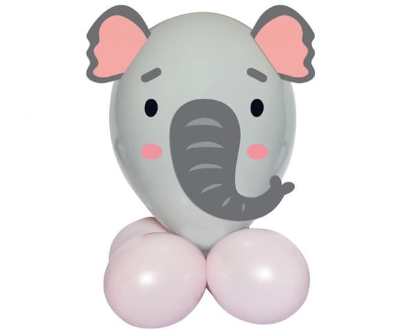Söt elefant med ballonger - elefant ballongset