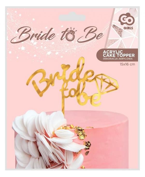 Bröllopstårta Dekoration för Blivande Brud - Bachelorette - 16x15 cm