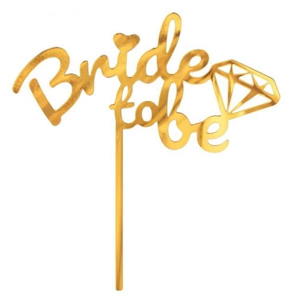 Bröllopstårta Dekoration för Blivande Brud - Bachelorette - 16x15 cm