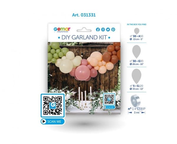 Färgglad Boho-ballong, ballonggirlang set med 65 delar