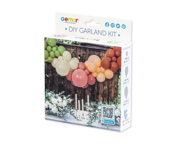 Färgglad Boho-ballong, ballonggirlang set med 65 delar