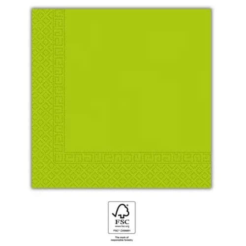Grön Ljusgrön Servett Unicolour 20 st 33x33 cm FSC