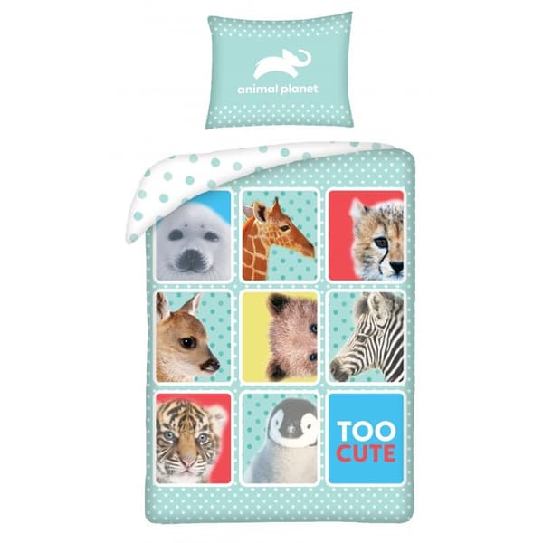 Animal Planet Too Cute sängset 140×200 cm, 70×90 cm