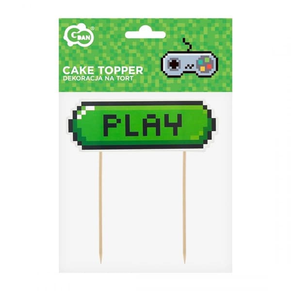 Gamer Tårtfest Spel Decorering 15 cm