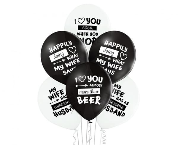Bröllop Ballonger Bästa Frun Någonsin, Set om 6, 12 tum (30 cm)
