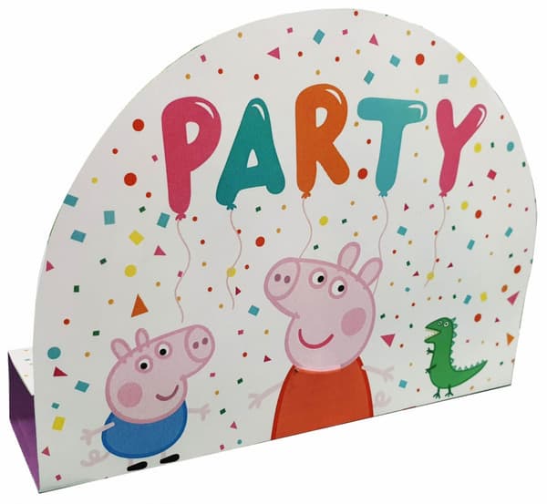 Peppa Pig inbjudningskort till konfettiparty, set med 8 stycken