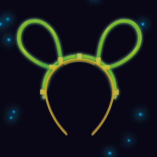 Färgglad Glow Stick Mus plast hårband 19x18 cm