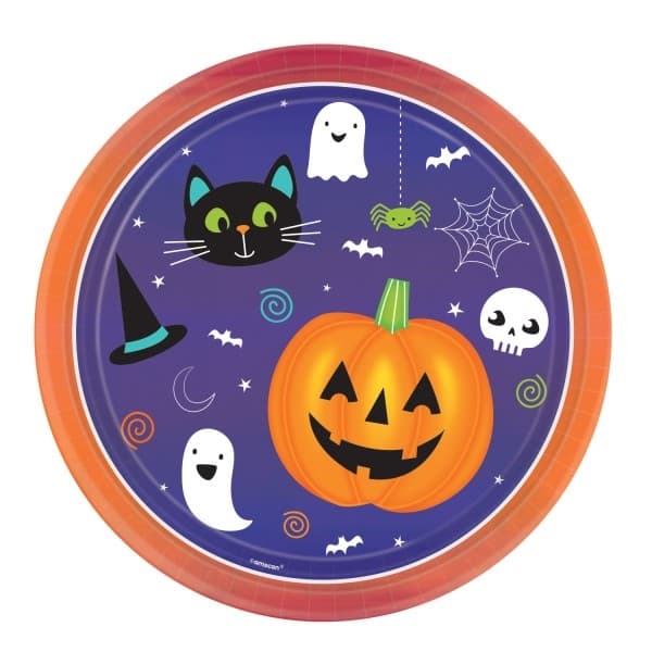 Pappersfat Halloween Friends 8 st 23 cm